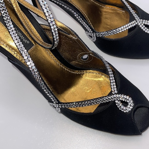 Peep Toe Dolce & Gabbana Satin Pumps - Picture 14 of 16